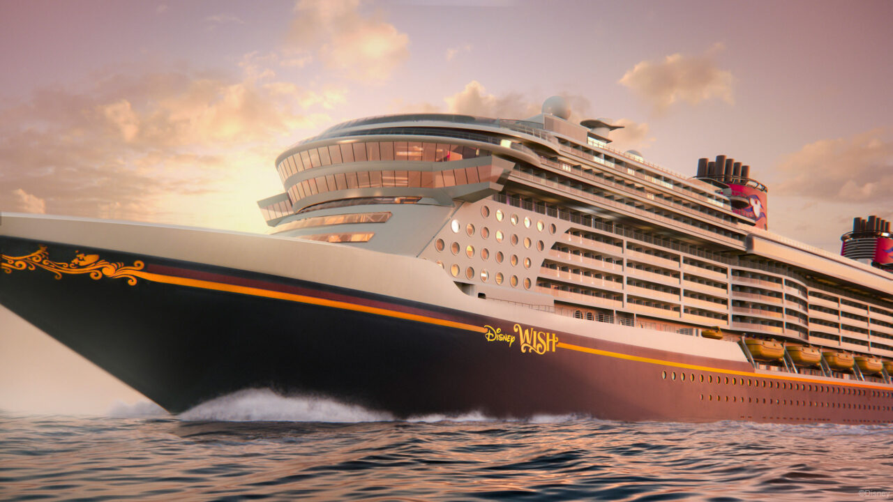 Disney Wish - Renderização Externa. Imagem: Disney Cruise Line